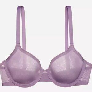 CUUP The Demi Spacer Mesh Bra in Amethyst Sheer Pastel - Size 32B NWT